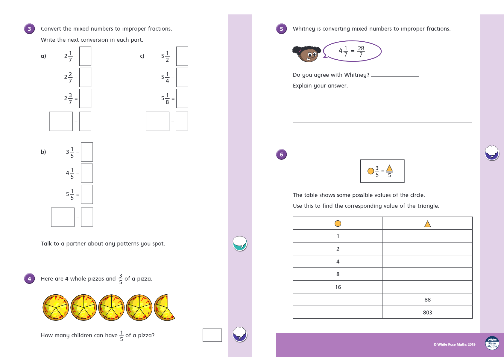 Mixed fractions to improper fractions