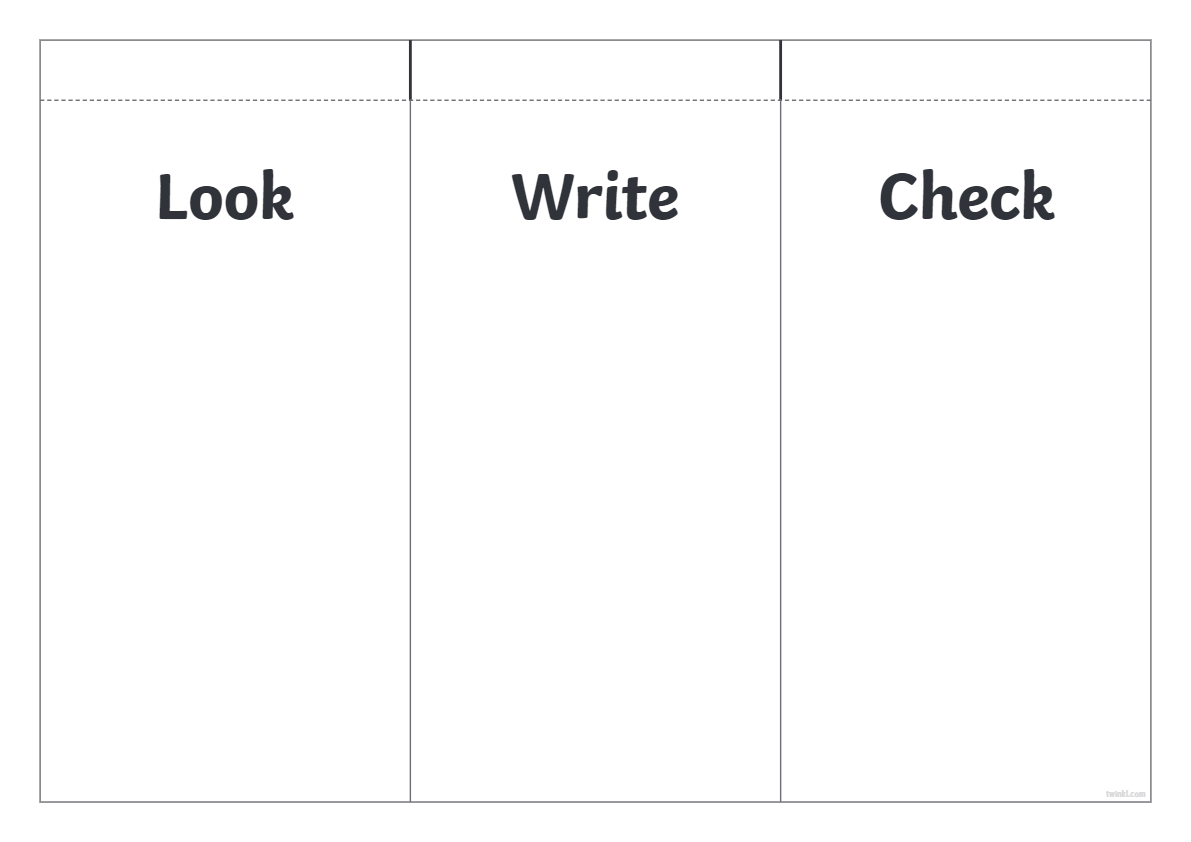 Spellings Checklist