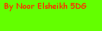 By Noor Elsheikh 5DG