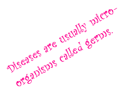 Diseases are usually micro-organisms called germs.