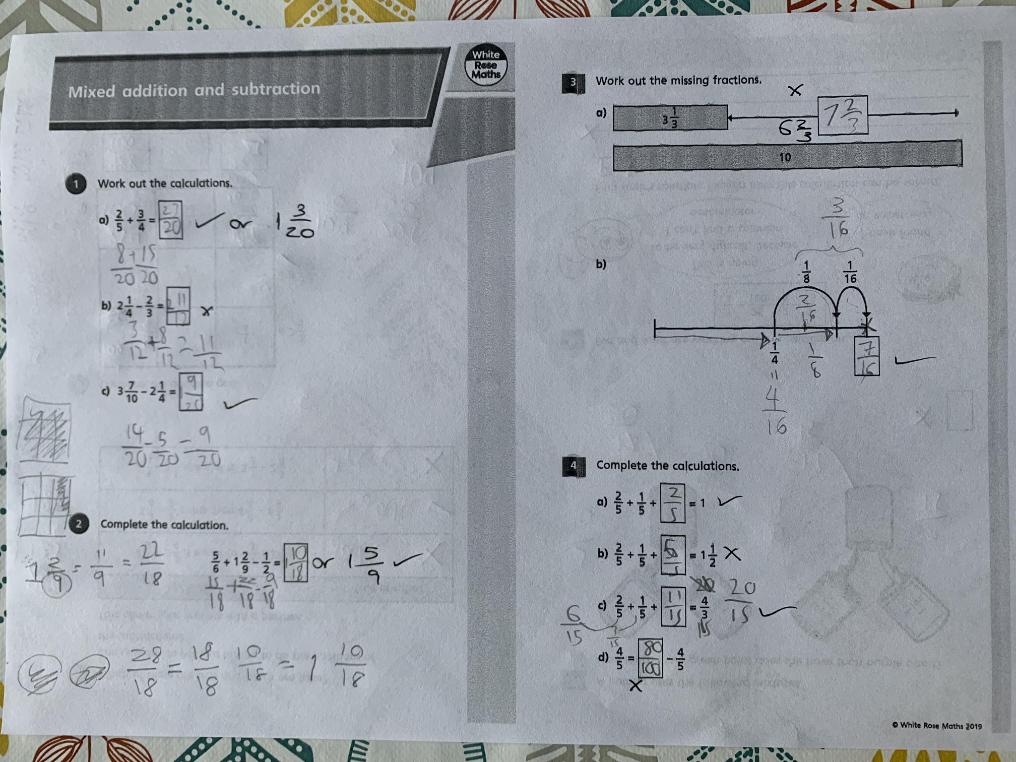 Maths work wc 4th May